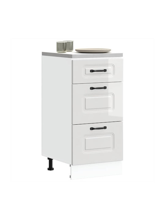 Kalmar Kitchen Floor Drawer Unit White 40x46x81.5pcs