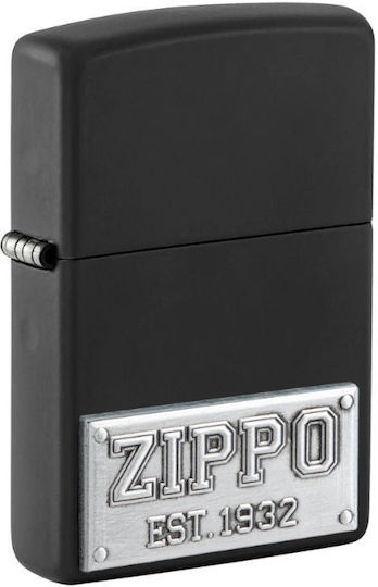 Zippo Brichetă Flacără Rezistent la vânt Greek Alphabet Black