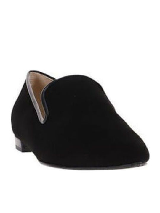 Leather Women's Loafers in Black Color