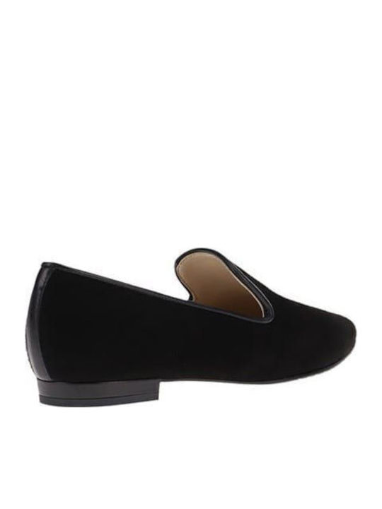 Leather Women's Loafers in Black Color