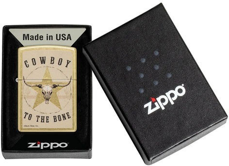 Zippo Buck Wear Αναπτήρας Φλόγας σε Χρυσό χρώμα