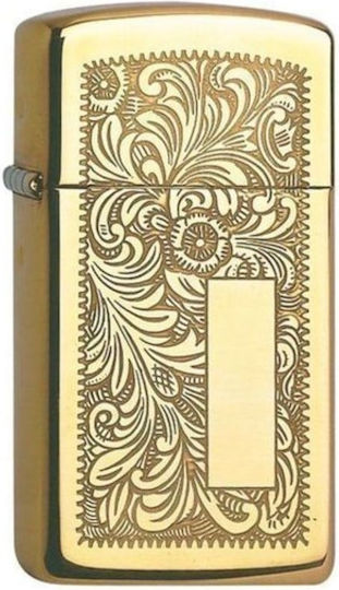 Zippo Lighter Flame Windproof High Polish Brass Venetian