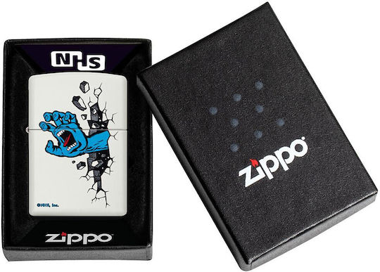 Zippo Santa Cruz Запалка с Пламък в Бял Цвят