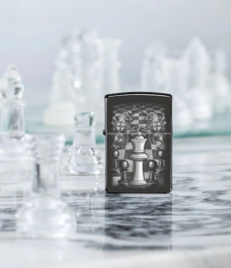 Zippo Chess Lighter Flame in Black Color