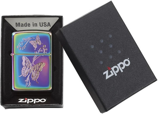Zippo Butterflies Αντιανεμικός Αναπτήρας Φλόγας Πολύχρωμος