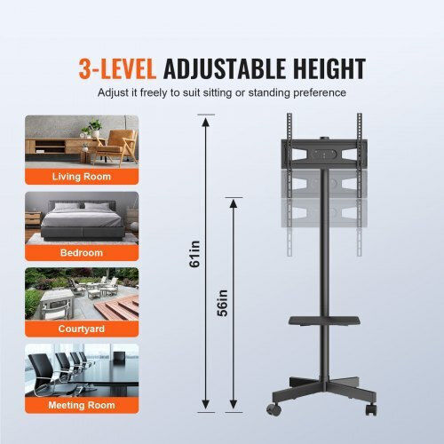 Vevor LDDSZJKYDLY60F75FV0 Wall TV Mount up to 60"