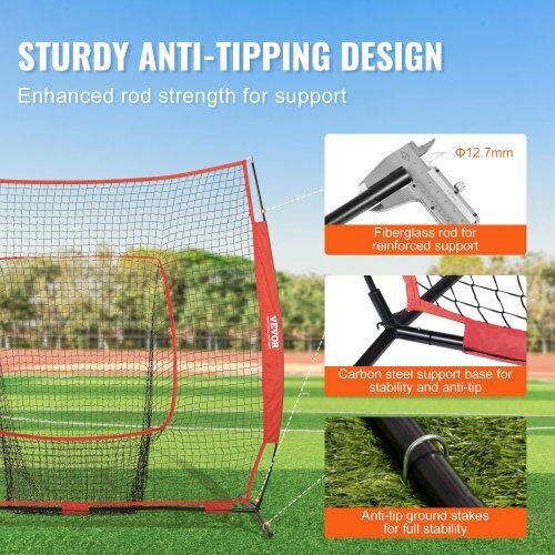 Vevor Baseball Softball Training Net 7x7 Ft Carry Bag Target Zone 77ycwpjxlw773f0nbv0