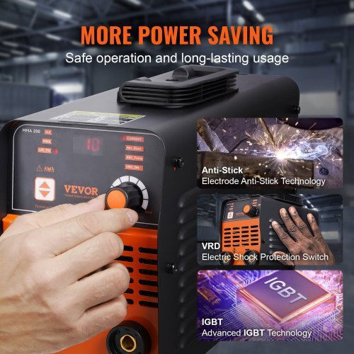 Vevor Welding Machine TIG / MMA with Maximum Welding Current 160A and Duty Cycle 20%