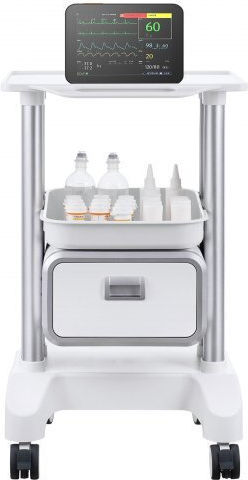 Vevor Mobile Medical Cart 2-Tier Drawer & Tray White Systceckfbs42j1z1v0