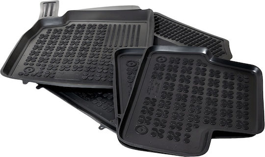 Rezaw Plast Set of Front and Rear Mats Tray Type 4pcs from Rubber for Subaru Forester Black