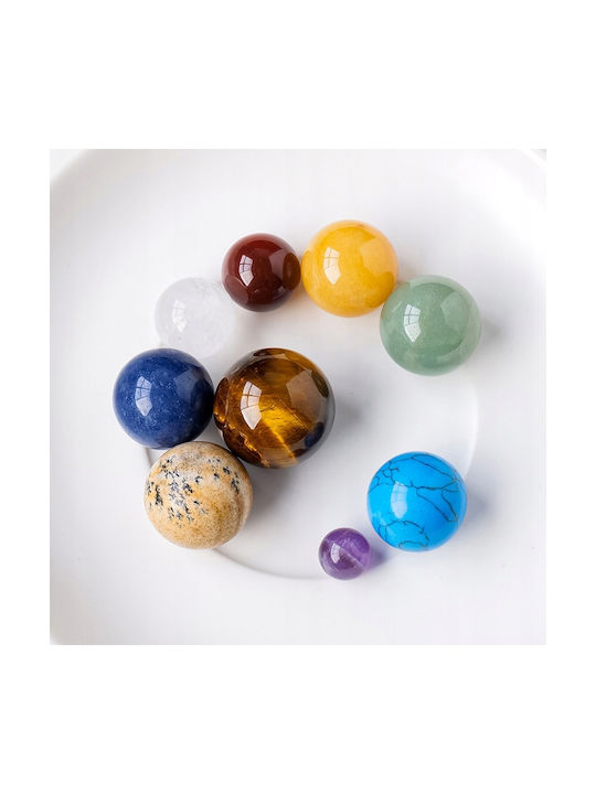Mineralien des Sonnensystems Steine in einer Holzbox Geschenk 9 Planeten