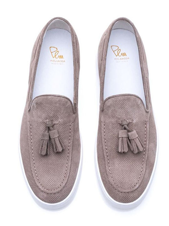 Suede Ανδρικά Loafers σε Γκρι Χρώμα