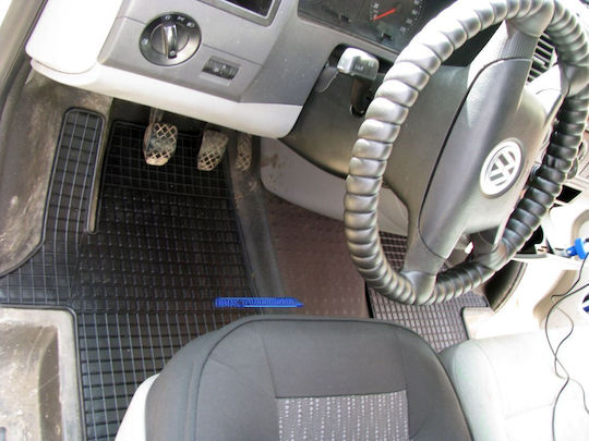Petex Предни Постелки 2бр от Маркуч за Volkswagen T5 / T6 2003 Черни
