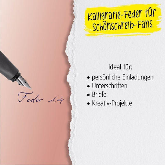 Online Kalligraphie Feder Stub 1.4mm mit Schwarz Tintenfarbe