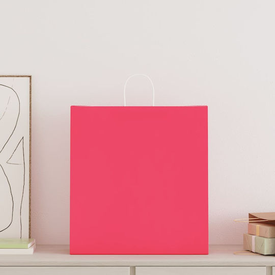 vidaXL Papier Tasche für Geschenke Rosa 45x48x17cm. 250Stück