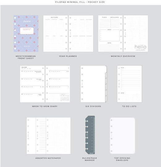 Filofax Organiser Weekly Organizer 12.8x14.6cm