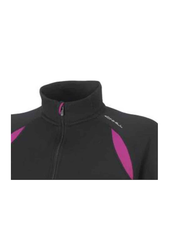 Women's Athletic Blouse Long Sleeve Black