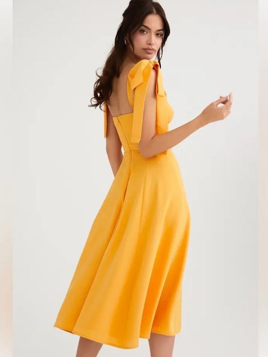 Sommer Midi Damenkleid für Hochzeit - Taufe Gelbe