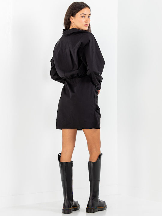 Rochie de Seara Mini Wrap-Around Neagra