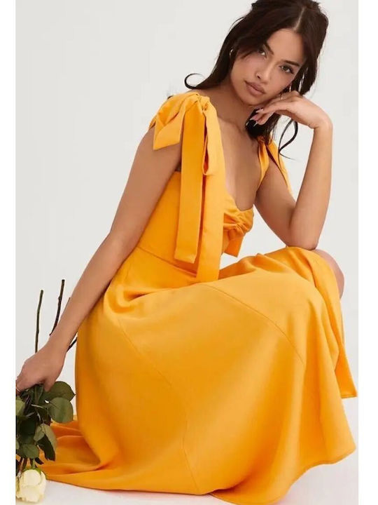 Sommer Midi Damenkleid für Hochzeit - Taufe Gelbe