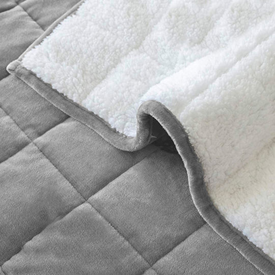 Nordic Paradise Κουβέρτα Βαρύτητας Sherpa Μονή 150x200εκ. Gray Color