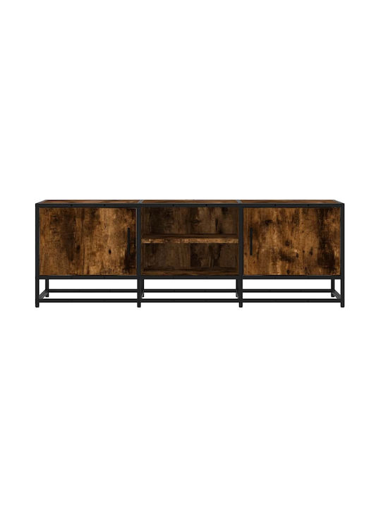 TV-Ständer aus Metall & Rauch Eichenholz M120xT35xH41cm