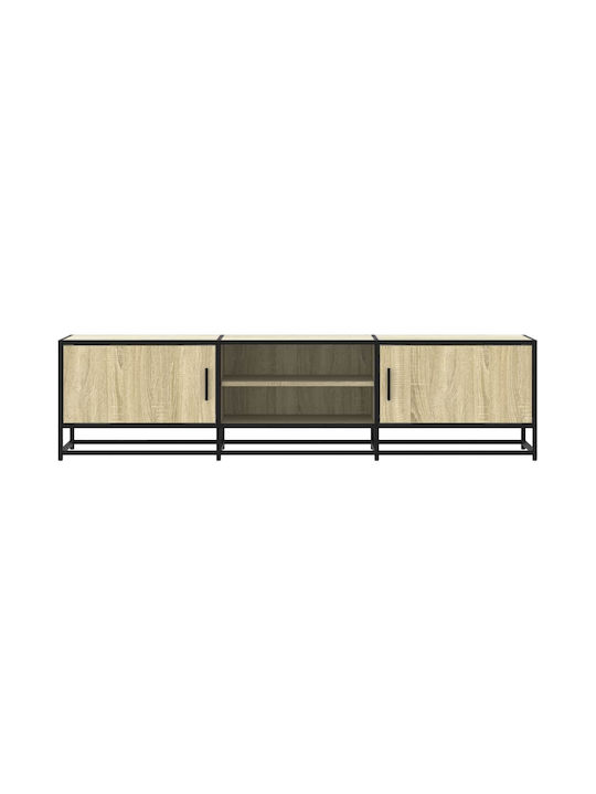 TV Stand Made of Metal and Wood Sonoma Oak M160xD35xH41cm