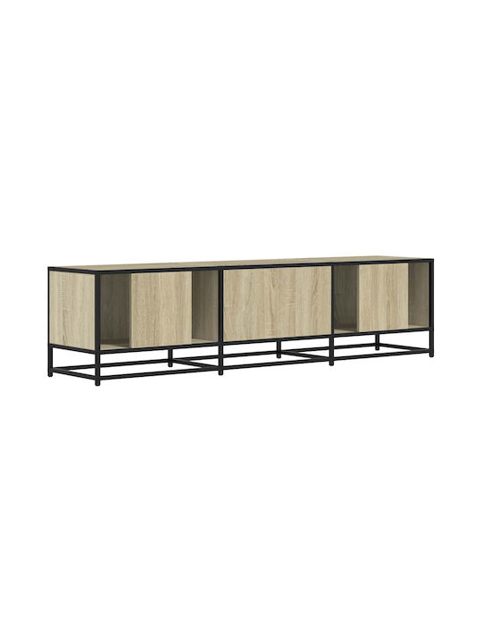 TV Stand Made of Metal and Wood Sonoma Oak M160xD35xH41cm