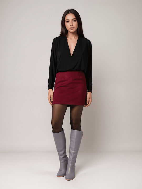 Noobass Mini Skirt Bordeaux