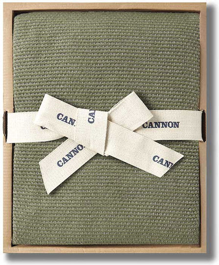 Cannon Cotton Fresh Decke Einzeln 170x220cm Olive