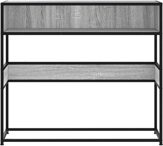 Console Table Wood & Metal Sonoma Grey L90xW35xH80cm