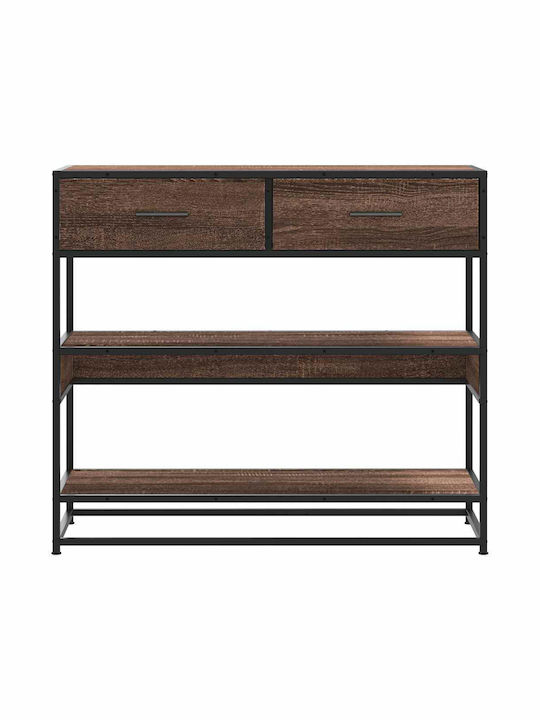Console Table Wood & Metal Coffee L90xW35xH80cm