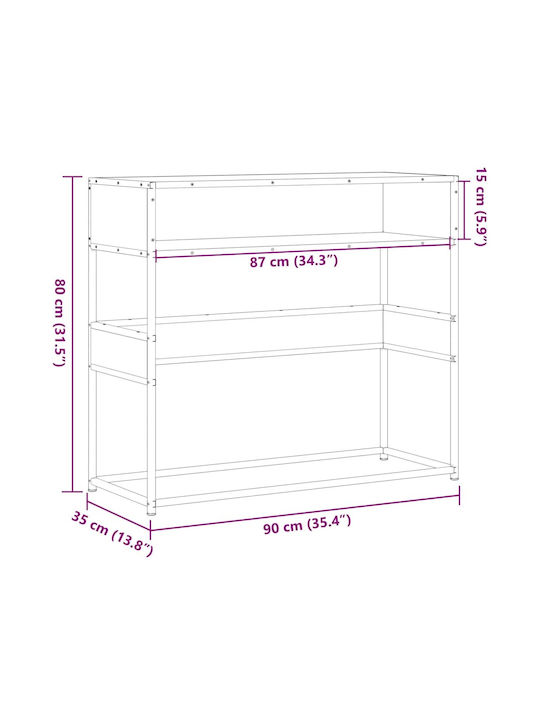 Konsole Coffee L90xB35xH80cm