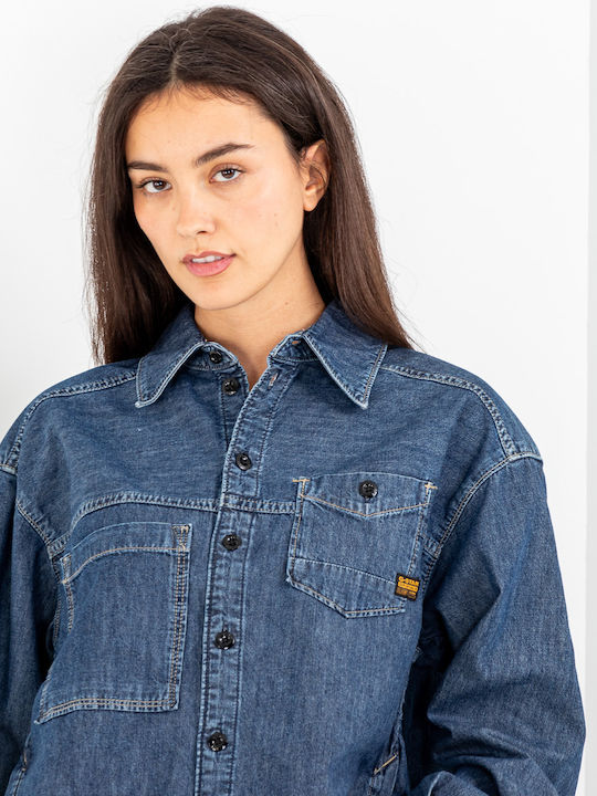 Langärmelig Damen Hemd Gray