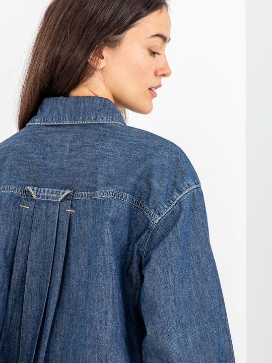 Langärmelig Damen Hemd Gray