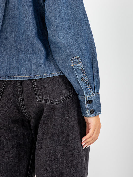 Langärmelig Damen Hemd Gray