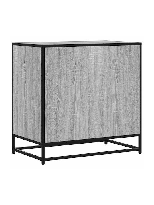 Wooden & Metallic Chest of Drawers Grey Sonoma 70x41x70cm