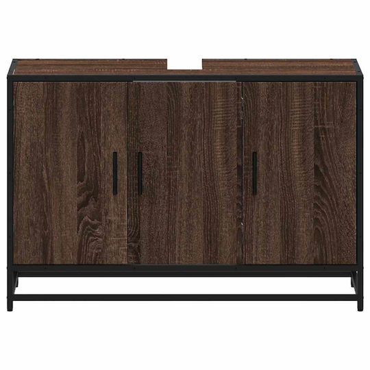 vidaXL Πάγκος χωρίς Νιπτήρα Μ90xΒ33xΥ60cm Καφέ Δρυς