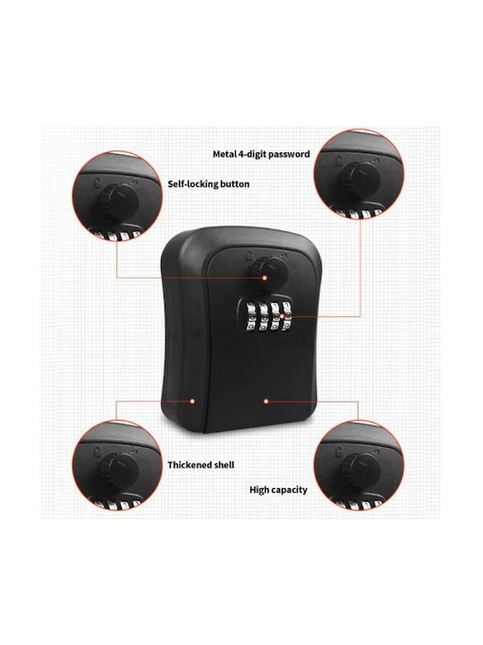 Panora Wall-Mounted Combination Key Holder Plastic with Combination Dial 9.4x4x7.9cm