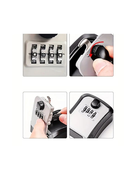 Panora Wall-Mounted Combination Key Holder Plastic with Combination Dial 9.4x4x7.9cm