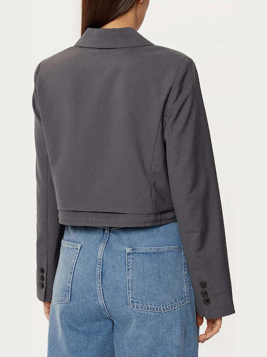 Only Alana Kurz Damen Blazer Blackened Pearl