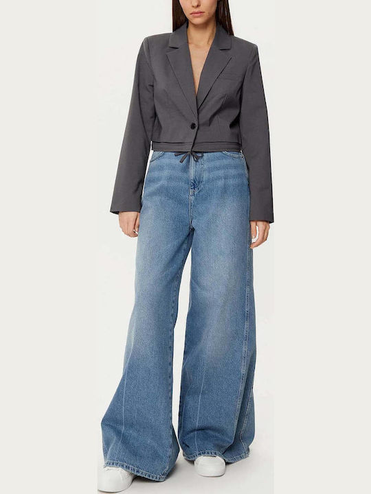 Only Alana Kurz Damen Blazer Blackened Pearl