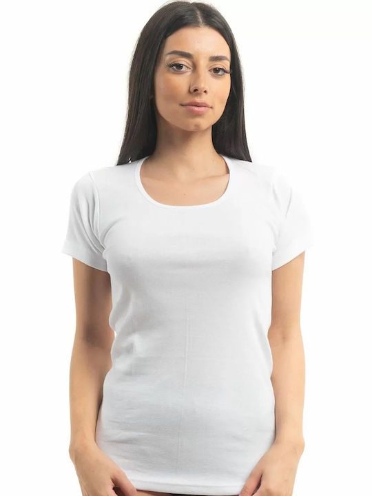 A.A UNDERWEAR Women's Short Sleeve Cotton T-Shirt White 2Pack