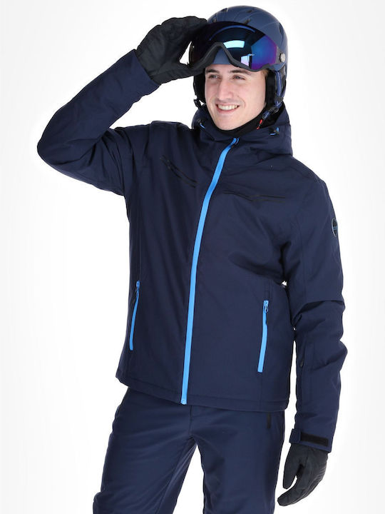 Icepeak 56130839-390 Ανδρικό Μπουφάν για Σκι & Snowboard Navy Μπλε