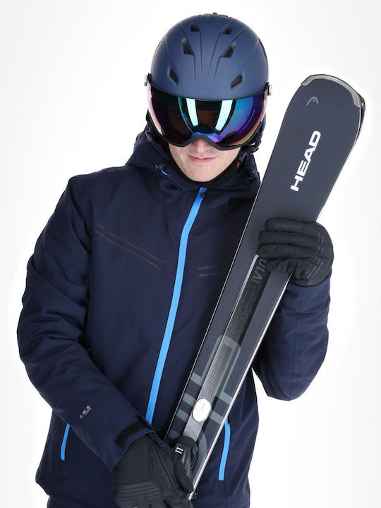 Icepeak 56130839-390 Ανδρικό Μπουφάν για Σκι & Snowboard Navy Μπλε
