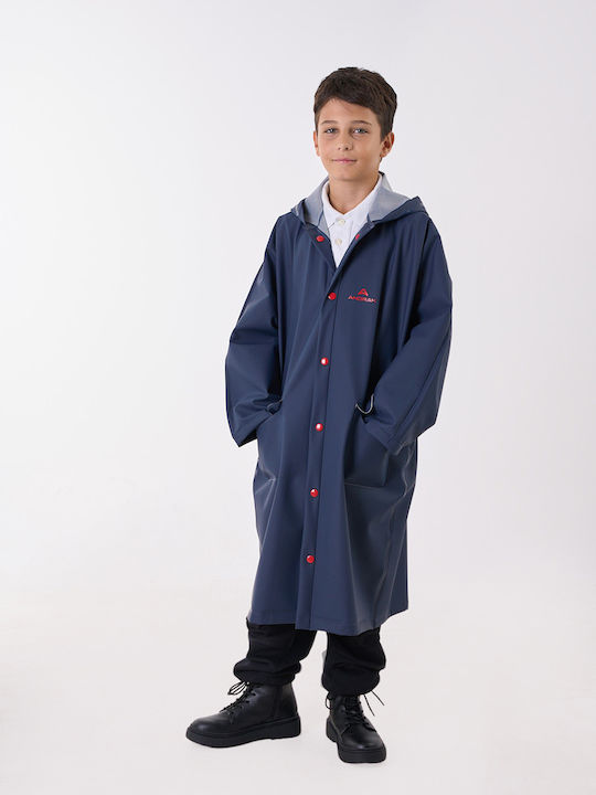 Walker Flex X-long Waterproof Kids Coat with Hood Blue
