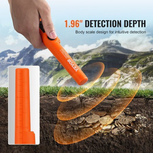 Vevor JCKJSTCBFIP66NR7EV9 Ανιχνευτής Μετάλλων Χειρός με Αδιάβροχο Πηνίο