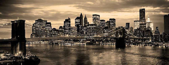 Triptych Canvas Painting New York Knv234 65cm X 95cm