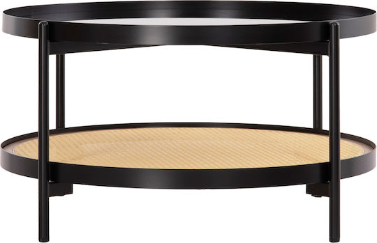 Round Central Coffee Table Seitz Glass Natural M80xL80xH45cm
