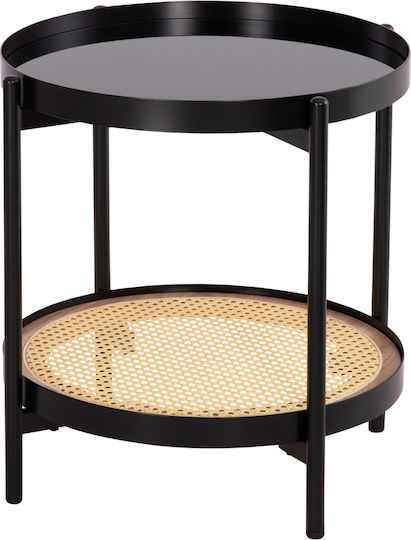 Round Side Table Seitz Glass Natural M50xL50xH55.5cm